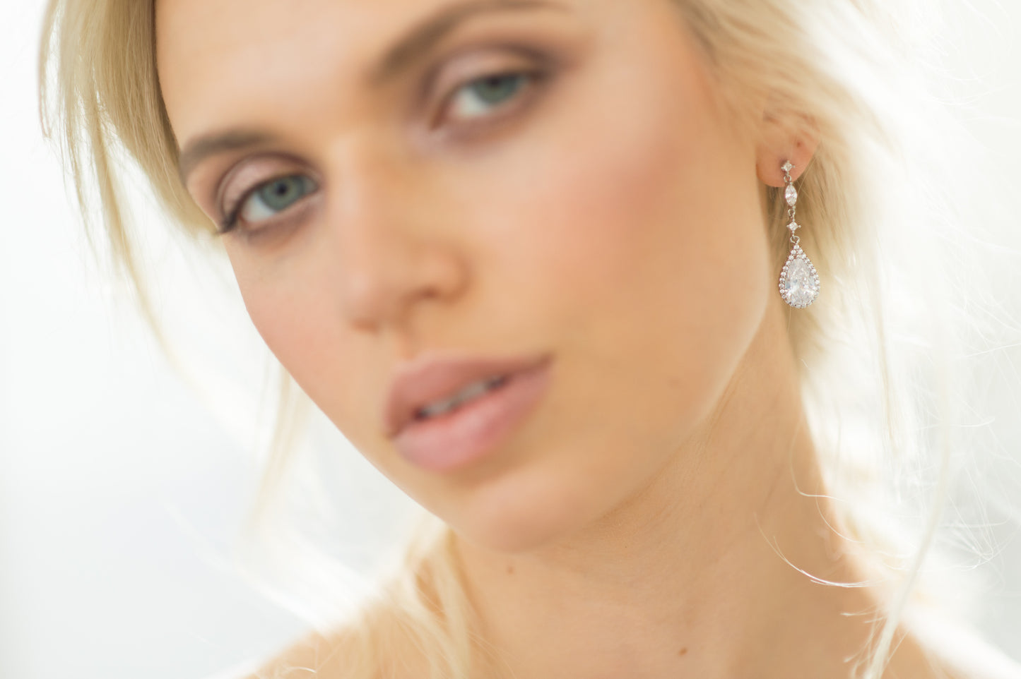Crystal Linear Drop Earrings Dangle Teardrop Bridal Earrings Silver Chandelier Earrings Art Deco CZ Wedding Jewelry Bridesmaid Gift, BIJOU EARRINGS for Her, for Bride, for Bridesmaid, for Mother of the Bride or for Guest by Camilla Christine Bridal Jewelry and Wedding Accessories Bridal Style Inspiration Trends for Bride