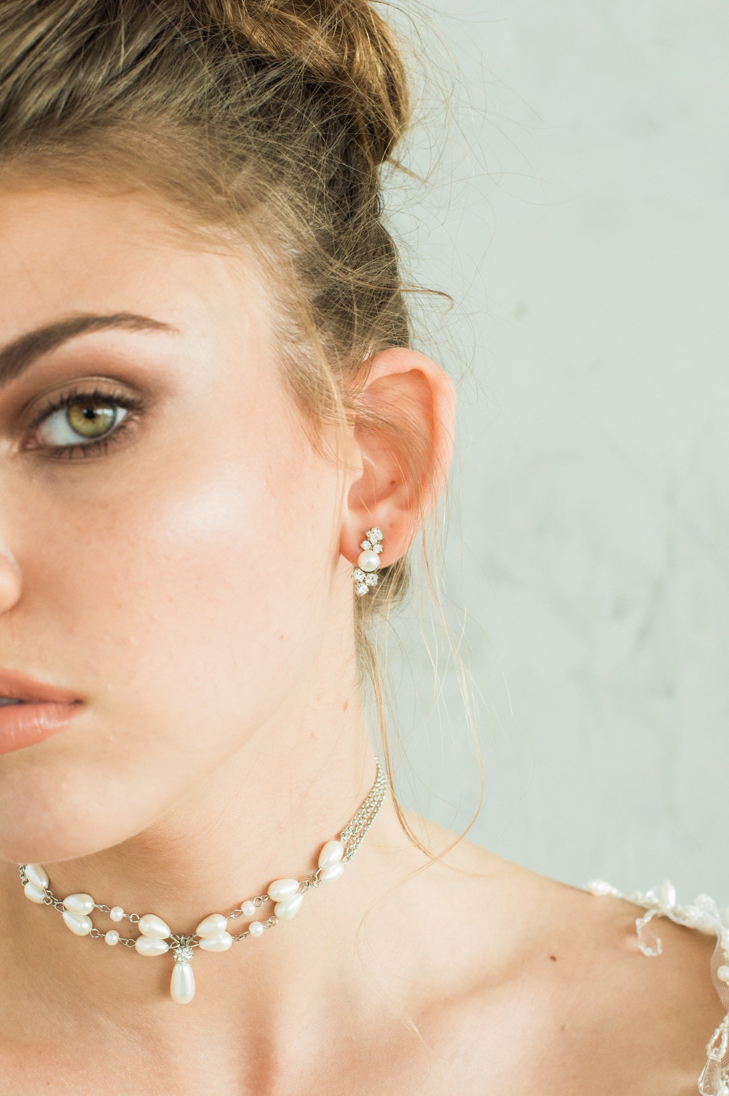 Pearl Stud Earrings Wedding Crystal Cluster Drop Earring Silver Art Deco Bridal Earring Vintage Jeweled Dainty Stud Bridesmaid Jewelry, LIV EARRINGS for Her, for Bride, for Bridesmaid Gift , for Mother of the Bride, for Wedding Guest or Special Occasion by Camilla Christine Bridal Jewelry and Wedding Accessories. Bridal Style Inspiration Trends for Bride, Wedding Ideas