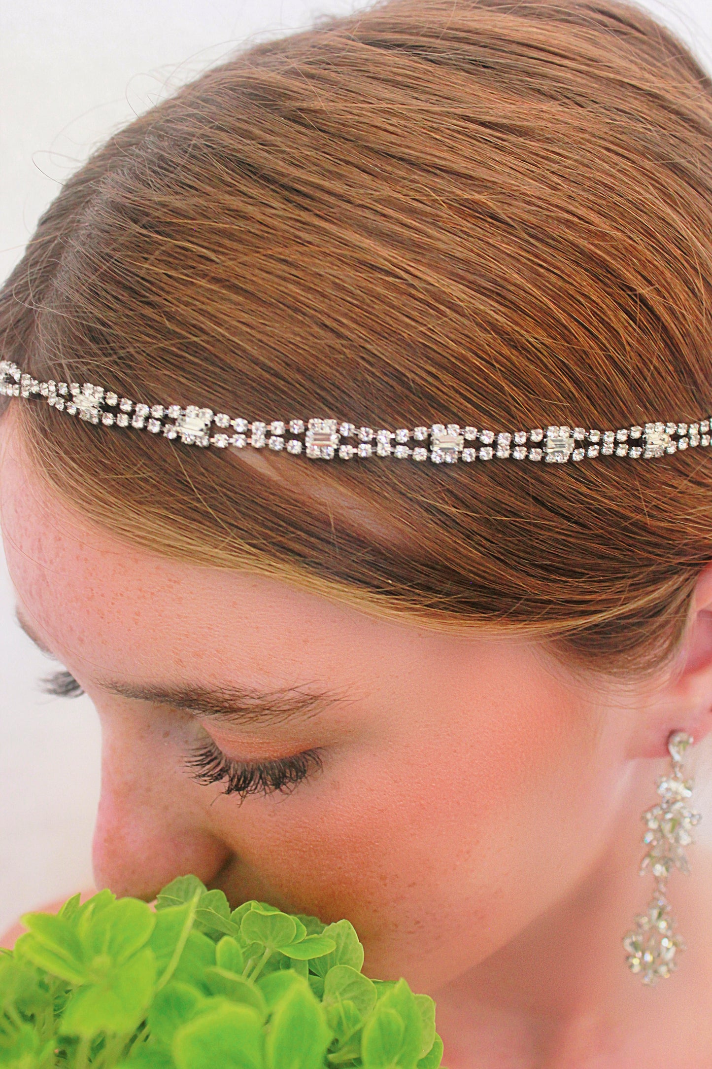 Art Deco Headband Bridal Crystal Headpiece Wedding Hair Accessory Rhinestone Silver Halo Bridal Hair Jewelry 1920s Crown for Bride, DUSTY HEADPIECE by Camilla Christine Bridal Hair Accessories and Wedding Jewelry