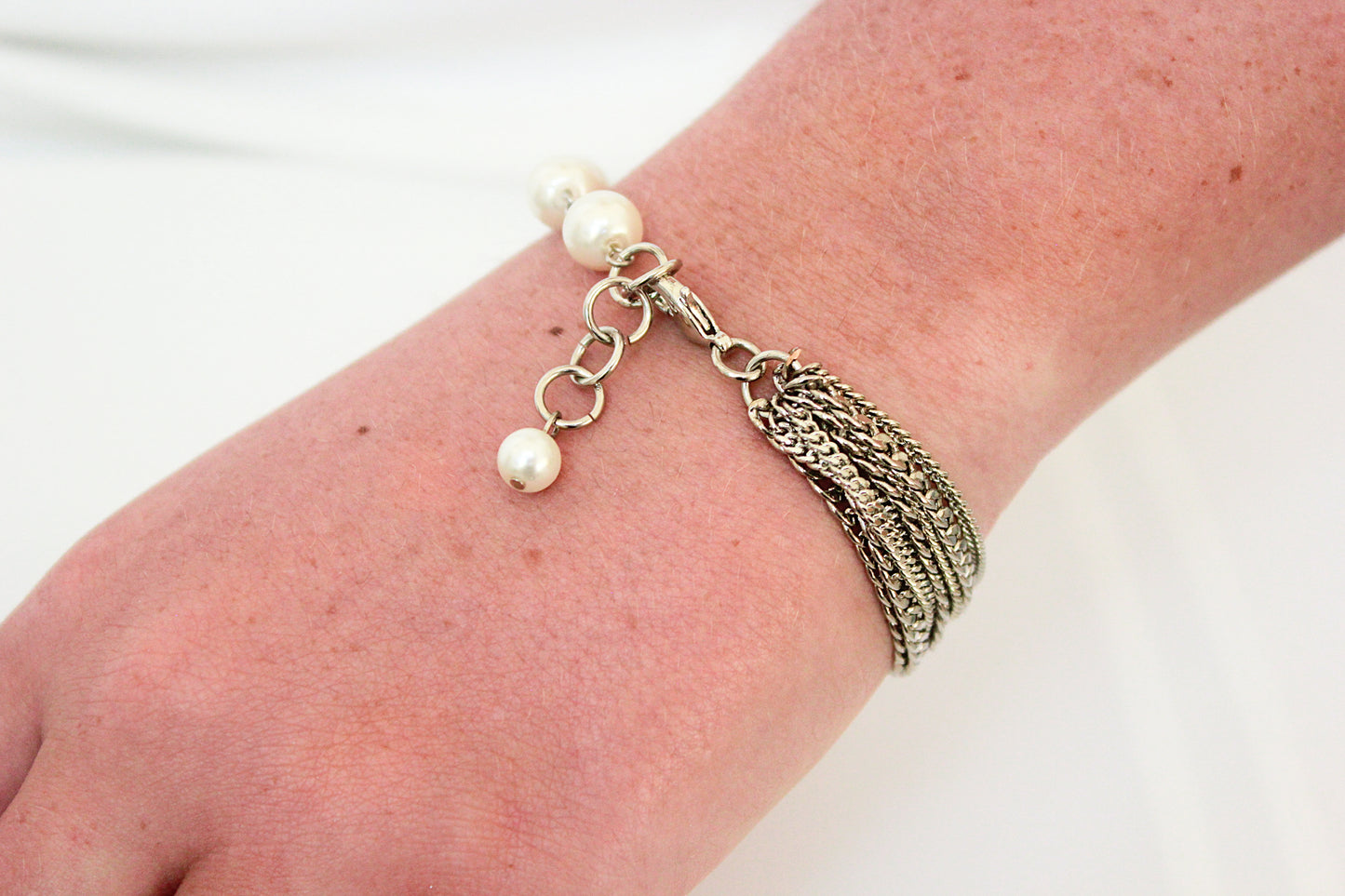 Pearl Bracelet Silver Chain Bracelet Pearl Beaded Bracelets Dainty Charm Bracelet Minimalist Wedding Jewelry Simple Bridesmaid Gift, KAI BRACELET for Her, for Bride, for Bridesmaid Gift , for Mother of the Bride, for Wedding Guest or Special Occasion by Camilla Christine Bridal Jewelry and Wedding Accessories. Bridal Style Inspiration Trends for Bride, Wedding Ideas