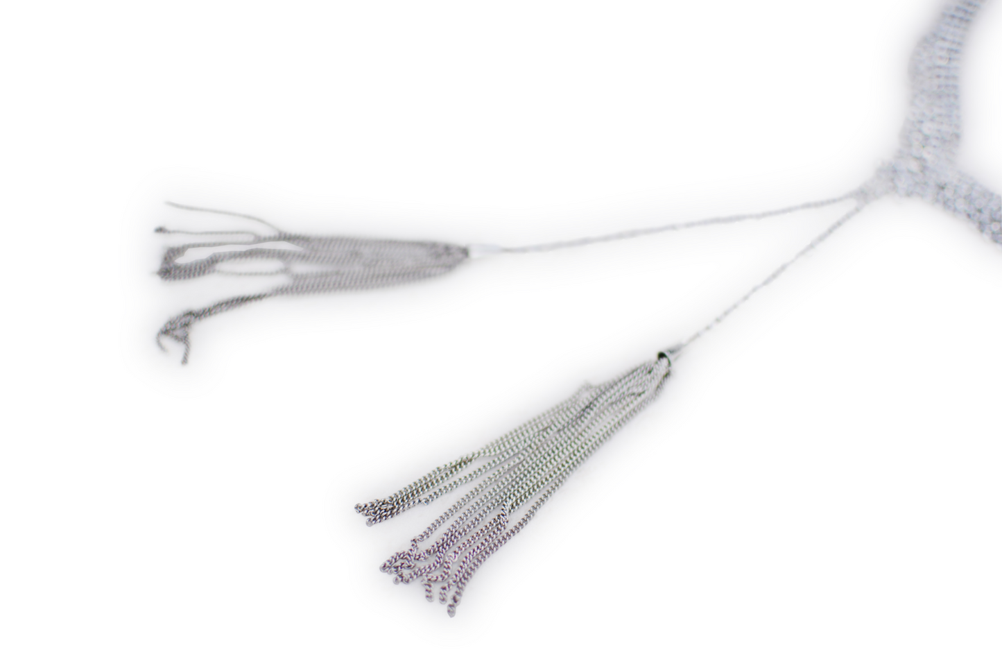 Bridal Accessories and Wedding Jewelry, Camilla Christine, Necklace, Carolina, Silver, Gold, Reversible Crystal Double Tassle Y-necklace or Back Necklace