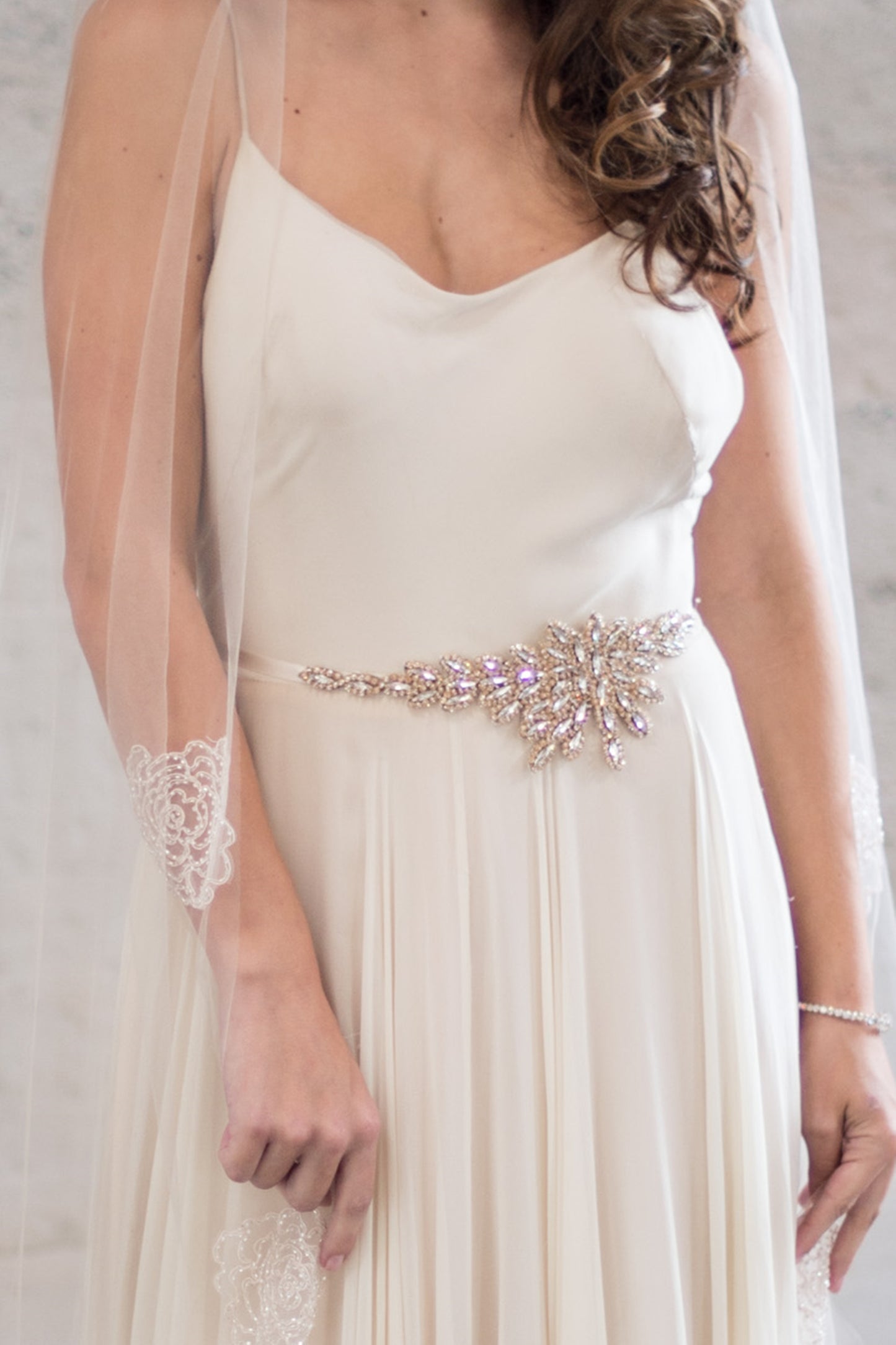 HEATHER ASYM SASH - BLUSH