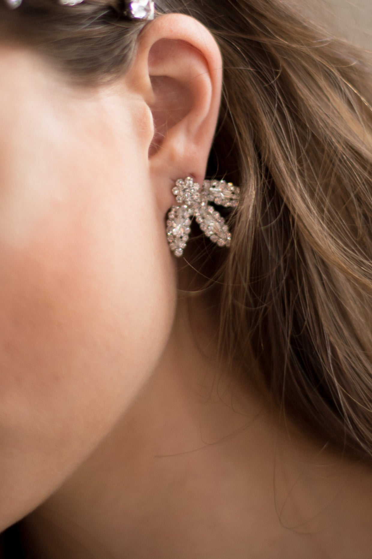 Crystal Jacket Earrings Silver Ear Climber Earrings Cubic Zirconia Bridal Earrings Rhinestone Stud Drop Earrings CZ Huggie Earrings, KYLE Earrings by Camilla Christine Bridal Jewelry and Wedding Accessories, Bridal Inspiration, Wedding Style, Bridal Jewelry Ideas