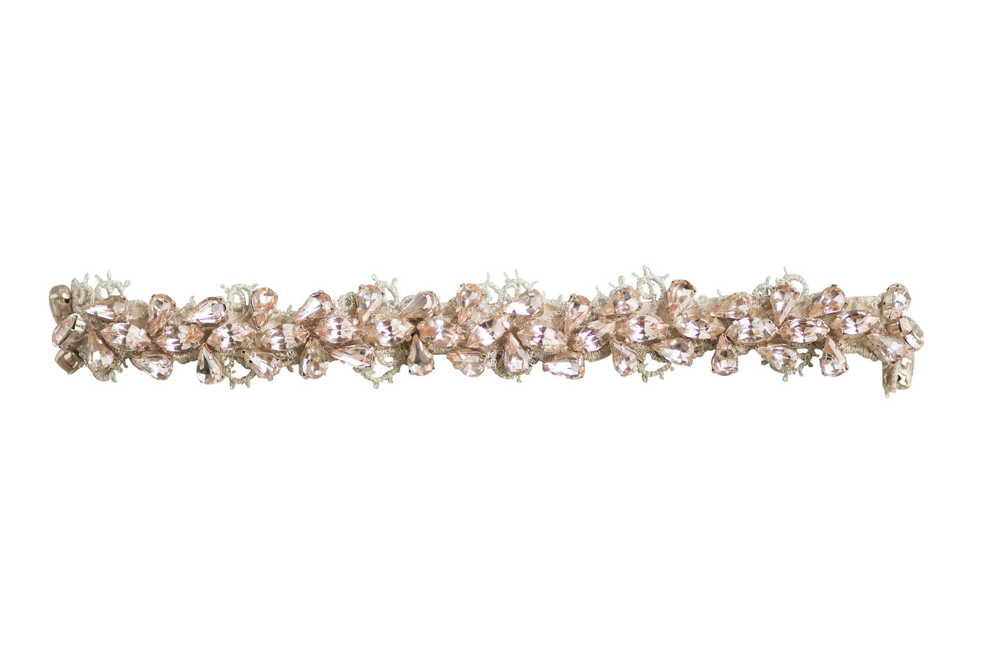 Bridal Accessories and Wedding Jewelry, Camilla Christine, Crochet Lace Crystal Beaded Elastic Summer Garter, Blush