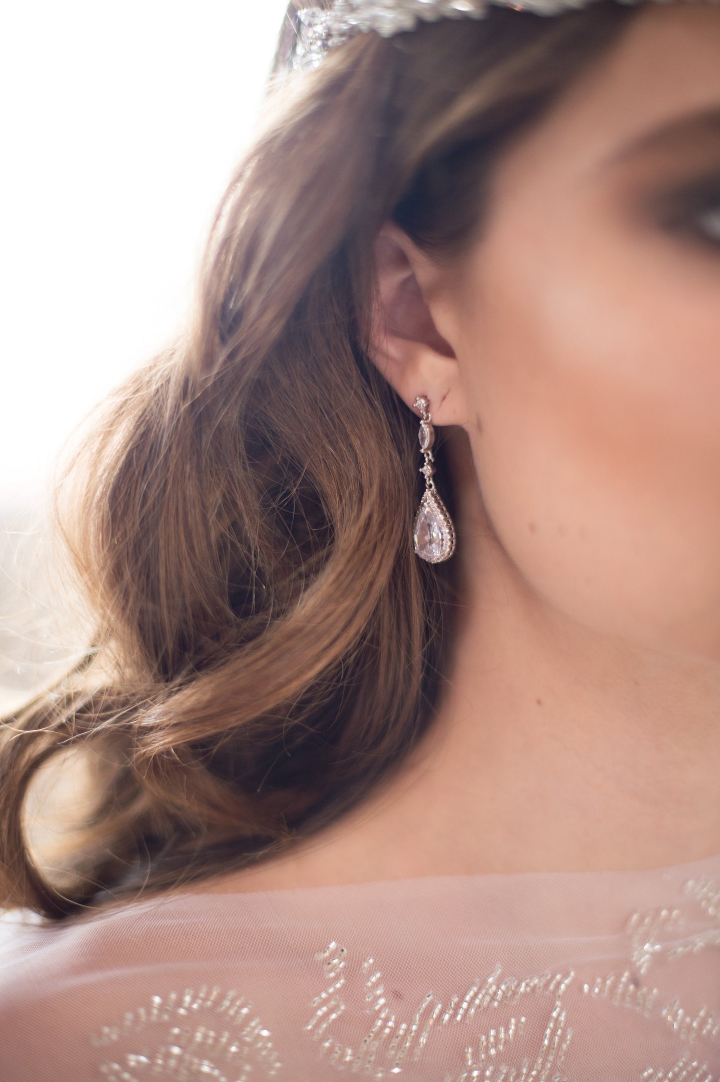 Crystal Linear Drop Earrings Dangle Teardrop Bridal Earrings Silver Chandelier Earrings Art Deco CZ Wedding Jewelry Bridesmaid Gift, BIJOU EARRINGS for Her, for Bride, for Bridesmaid, for Mother of the Bride or for Guest by Camilla Christine Bridal Jewelry and Wedding Accessories Bridal Style Inspiration Trends for Bride