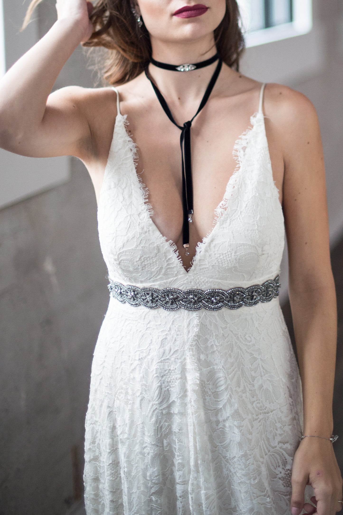 JEWEL SASH - GUNMETAL