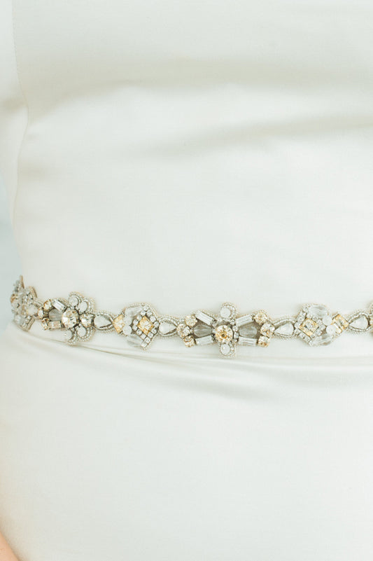 ENA SASH - SILVER/GOLD