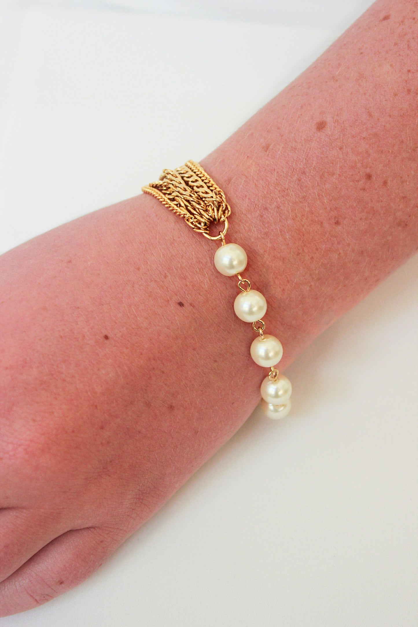 Gold Bracelet Pearl Bead Bracelet Gold Chain Charm Bracelet Pearl Dainty Layering Bracelet Bridesmaid Gift Boho Wedding Jewelry Simple, KAI bracelet for Her, for Bride, for Bridesmaid Gift , for Mother of the Bride, for Wedding Guest or Special Occasion by Camilla Christine Bridal Jewelry and Wedding Accessories. Bridal Style Inspiration Trends for Bride, Wedding Ideas