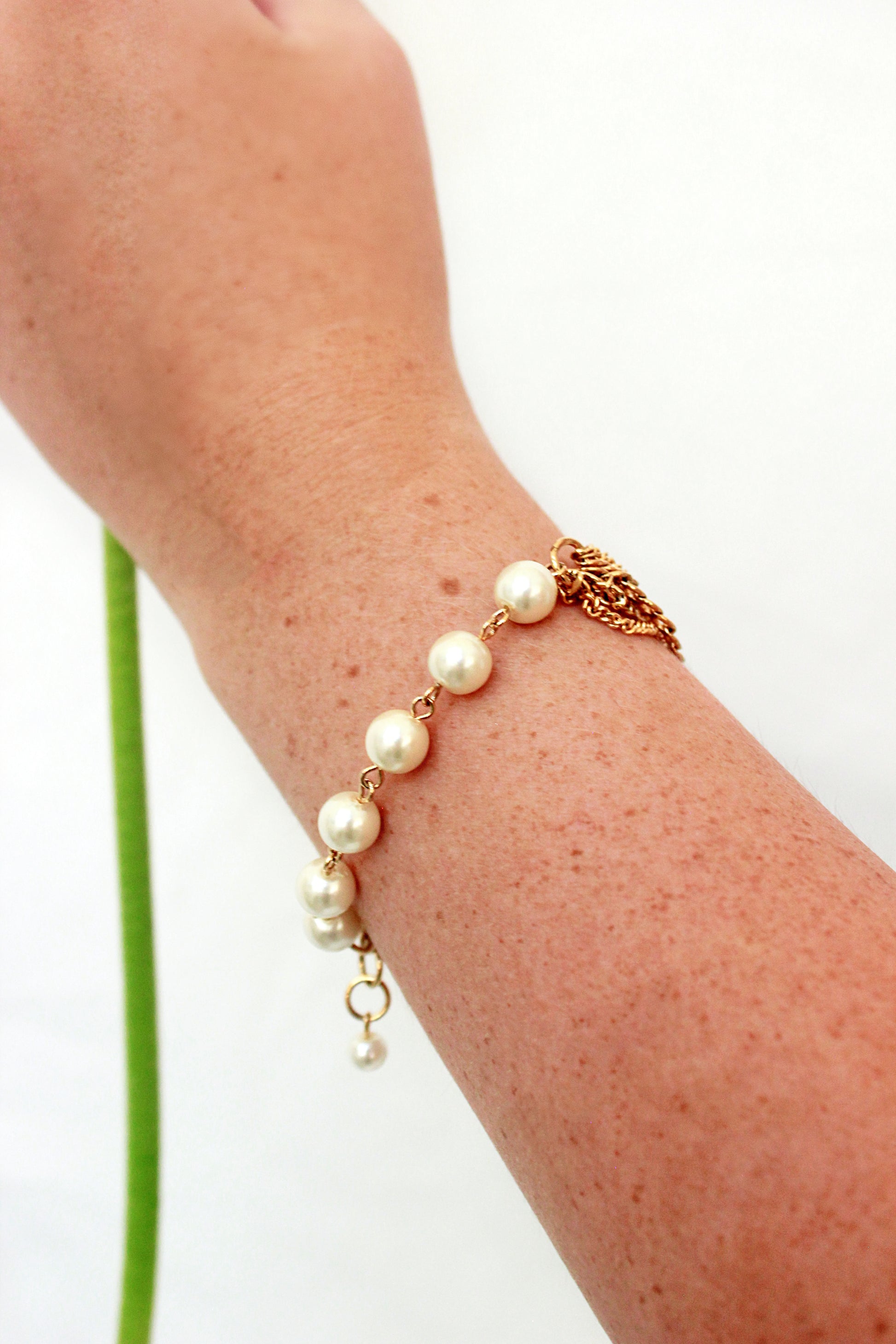 Gold Bracelet Pearl Bead Bracelet Gold Chain Charm Bracelet Pearl Dainty Layering Bracelet Bridesmaid Gift Boho Wedding Jewelry Simple, KAI bracelet for Her, for Bride, for Bridesmaid Gift , for Mother of the Bride, for Wedding Guest or Special Occasion by Camilla Christine Bridal Jewelry and Wedding Accessories. Bridal Style Inspiration Trends for Bride, Wedding Ideas
