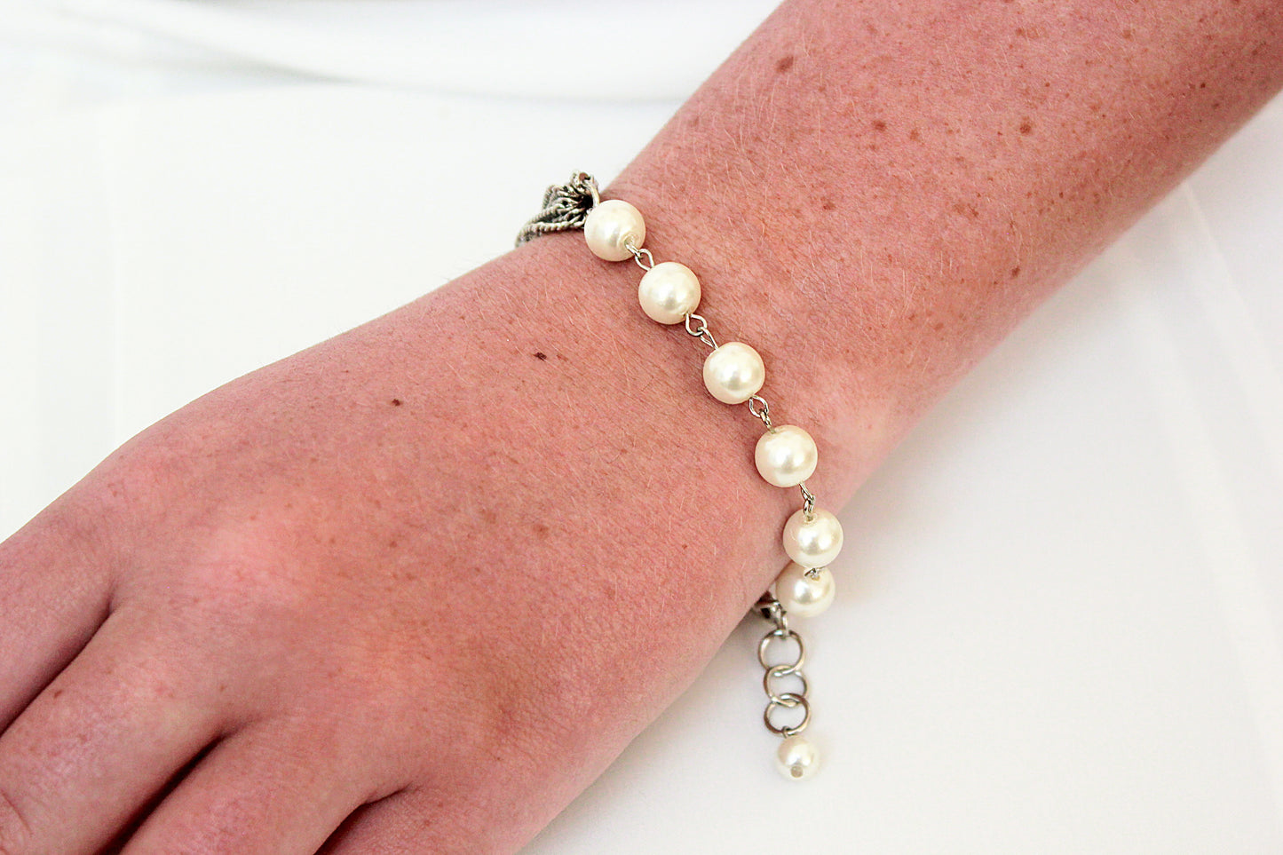 Pearl Bracelet Silver Chain Bracelet Pearl Beaded Bracelets Dainty Charm Bracelet Minimalist Wedding Jewelry Simple Bridesmaid Gift, KAI  BRACELET for Her, for Bride, for Bridesmaid Gift , for Mother of the Bride, for Wedding Guest or Special Occasion by Camilla Christine Bridal Jewelry and Wedding Accessories. Bridal Style Inspiration Trends for Bride, Wedding Ideas