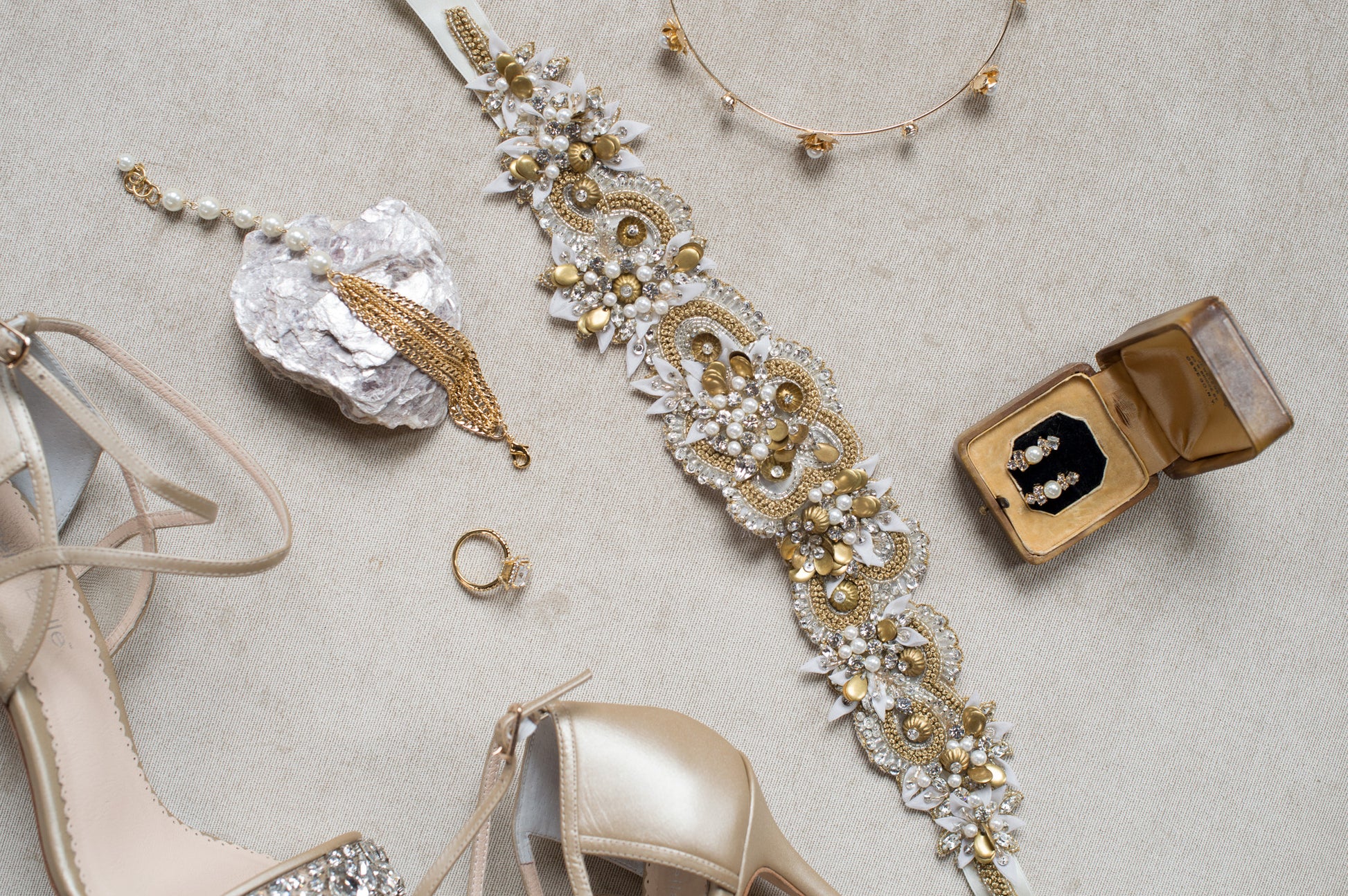Bridal Accessories and Wedding Jewelry, Camilla Christine, Bracelet, Kai, Silver, Gold, Ivory, Dainty Vintage Inspired Multichain Swarovski Pearl link Bracelet