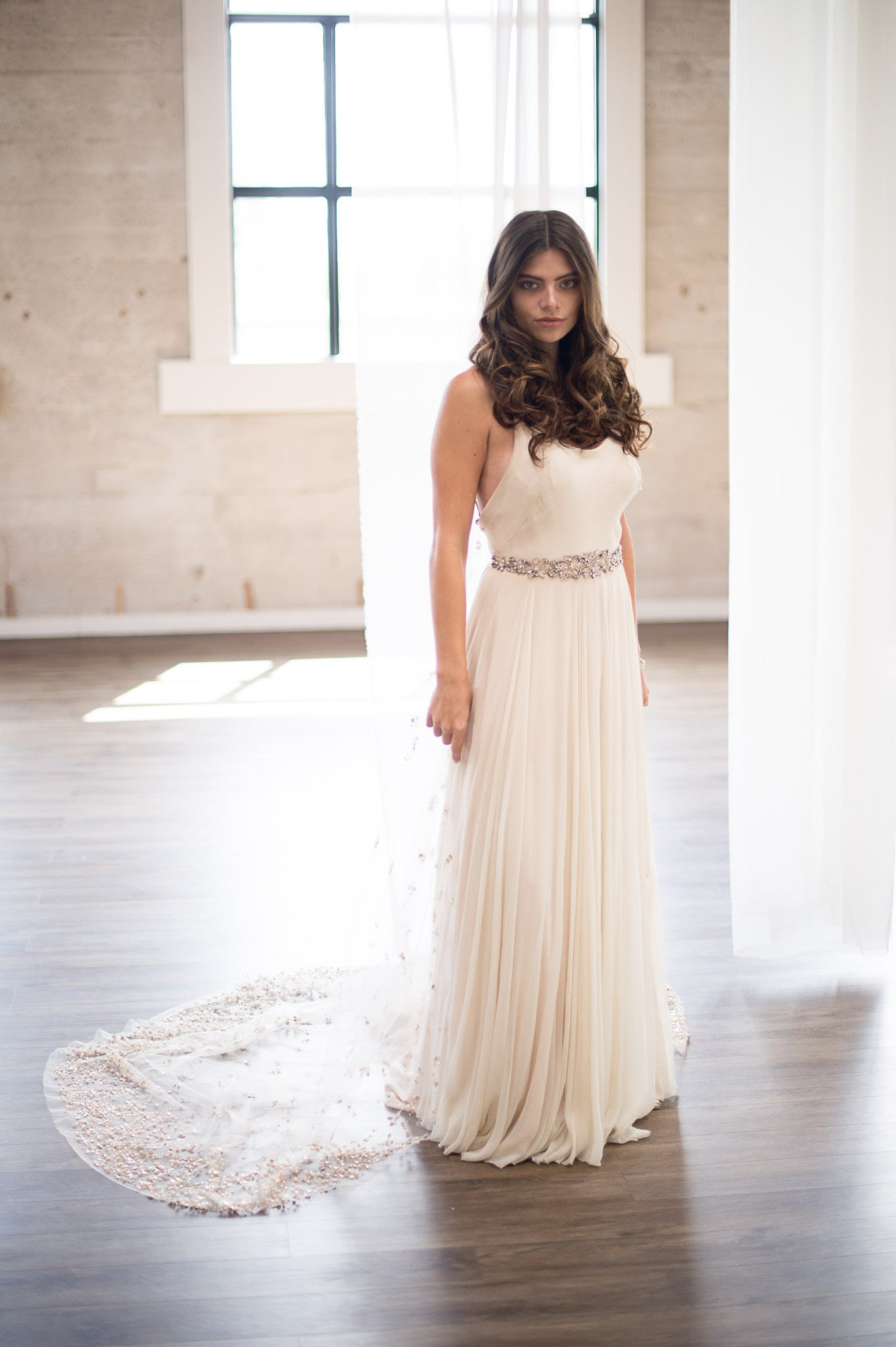 Art Deco Wedding Belts B118A 'Deco Daisy' Bridal Belt Sash