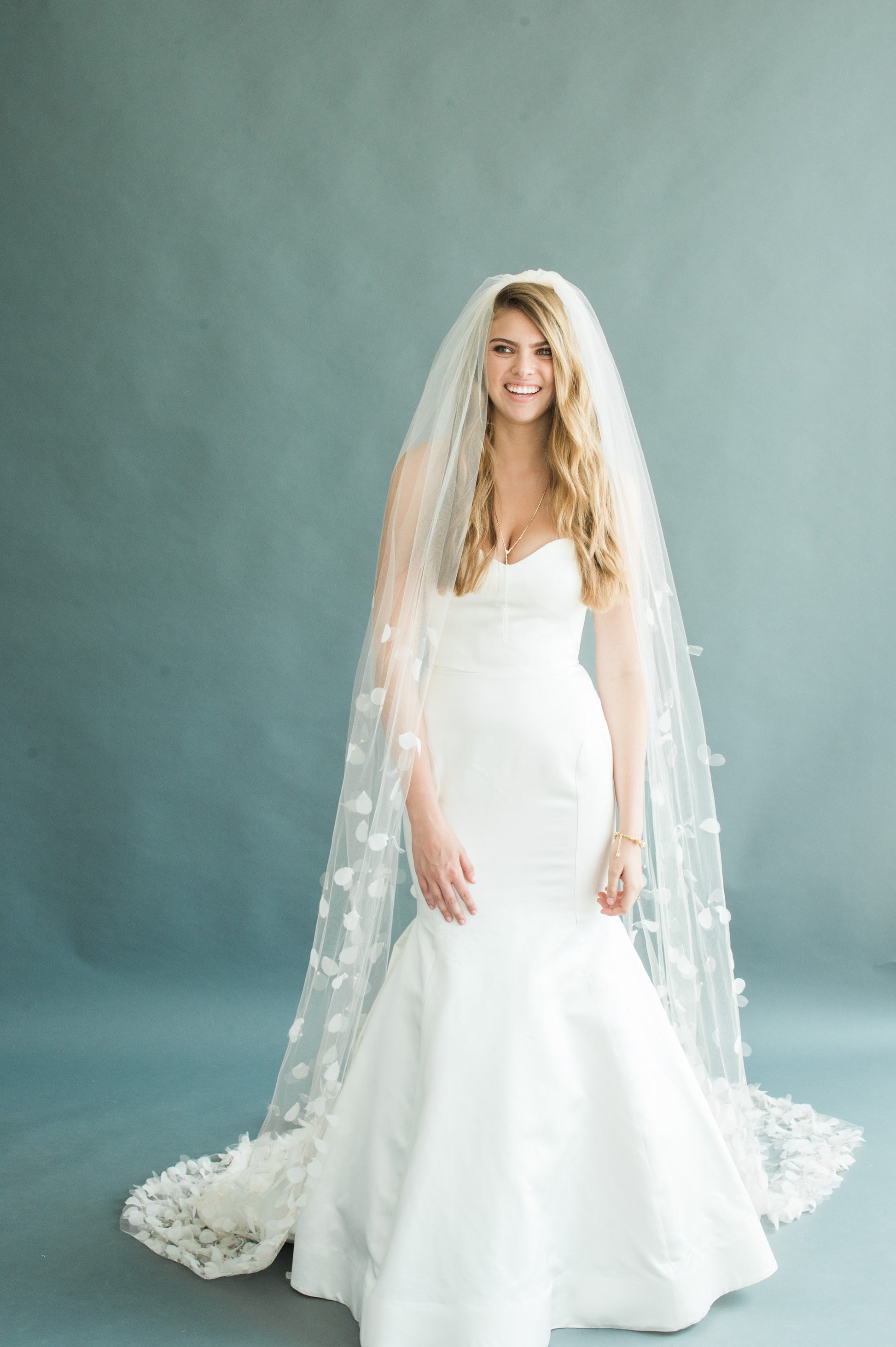 Cathedral Veil With Blusher Bridal Veil Ivory Cathedral 