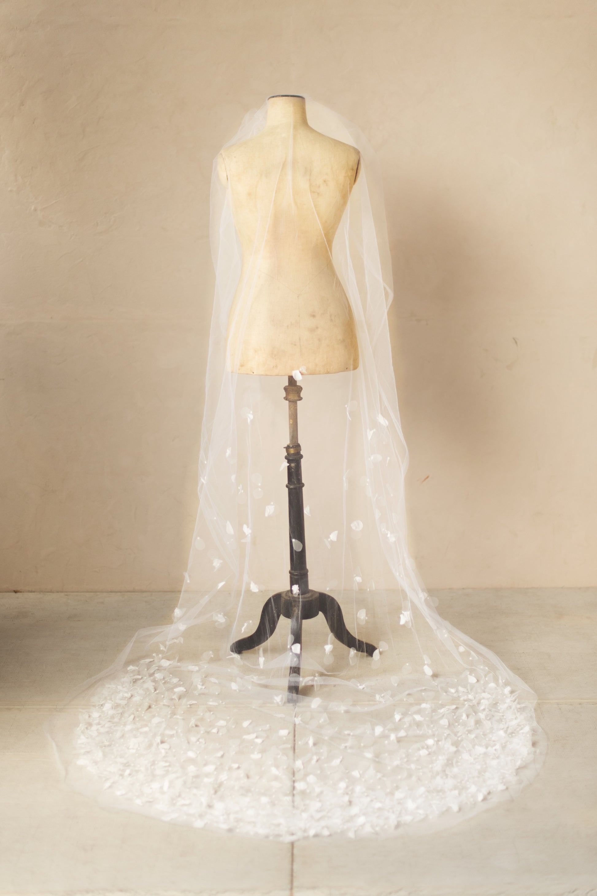 Bridal petal veil