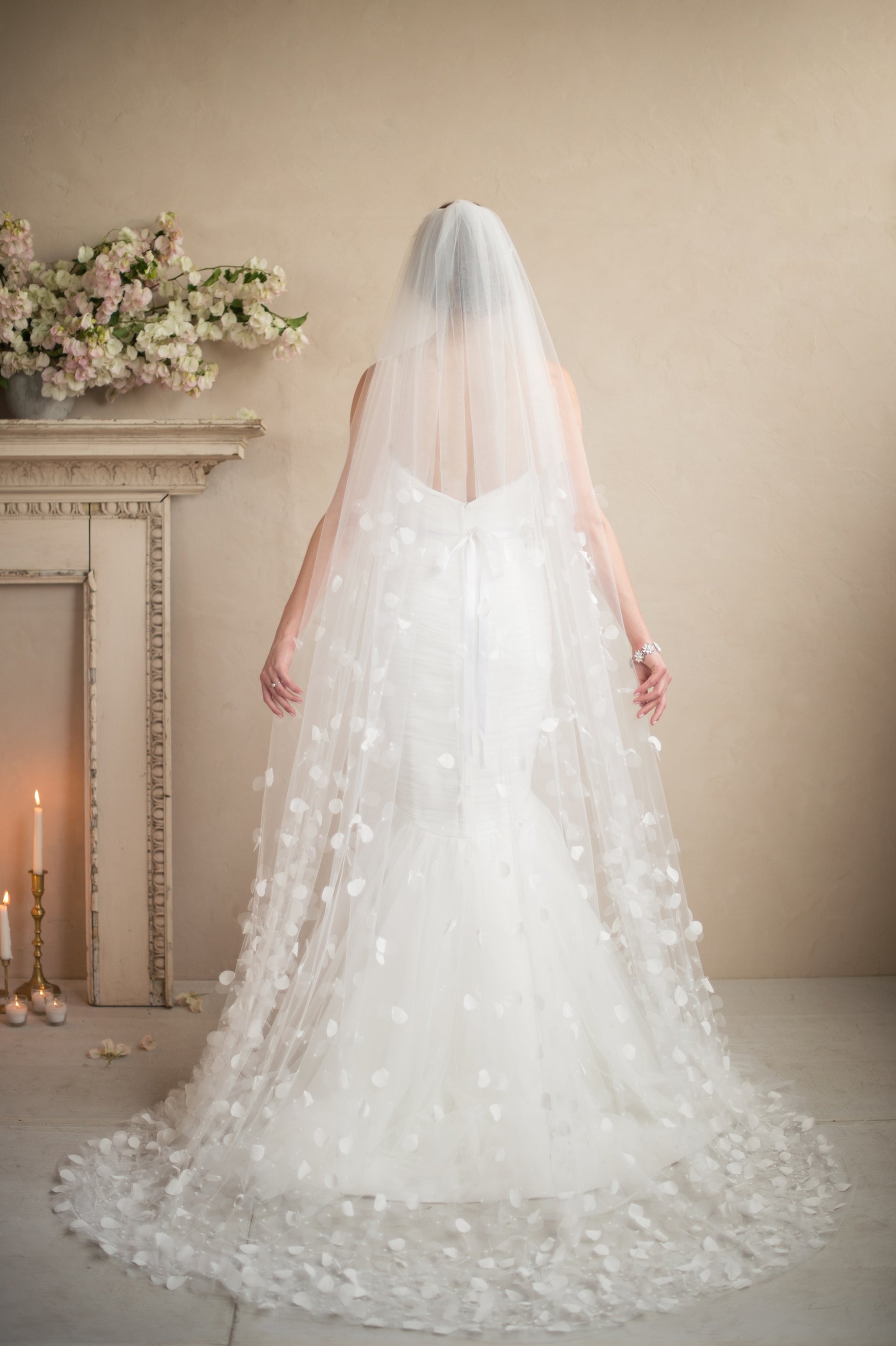 Wedding Veil With Blusher Bridal Veil Cathedral Wedding 